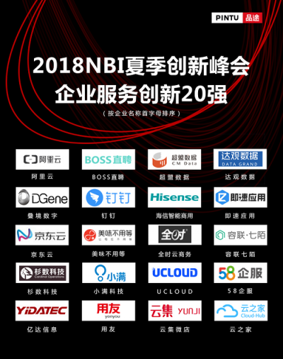 超盟數(shù)據(jù)再獲殊榮——2018NBI夏季創(chuàng)新峰會企業(yè)服務(wù)創(chuàng)新20強(qiáng)