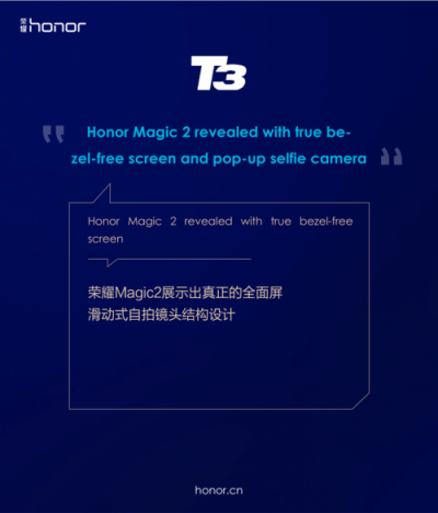 榮耀Magic2德國亮相，全新全面屏獲國內(nèi)外媒體狂贊