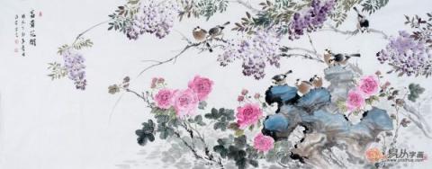 當(dāng)代花鳥畫美女作家，許芬藝術(shù)簡介