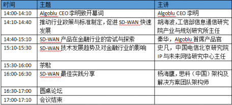 金融行業(yè)SD-WAN的應(yīng)用與實(shí)踐研討會(huì)將于12月7日在北京舉行