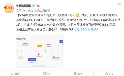 vivo沖擊全系5G！vivo S系列新品S6被曝加入5G行列