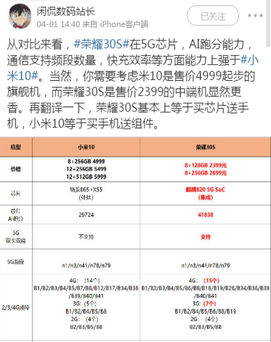 榮耀30S售價(jià)2399：首發(fā)麒麟820 5G芯片，性能表現(xiàn)非凡