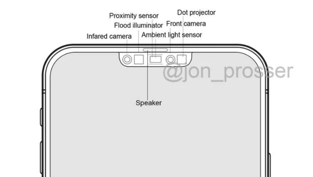 iPhone揚聲器位于手機的邊框上方圖片來自@macrumors）