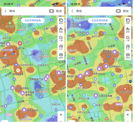 消費(fèi)市場顯活力 百度地圖熱力圖顯示五一多地購物中心熱度高