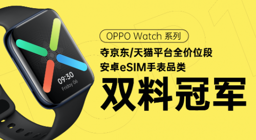 618首戰(zhàn)告捷！OPPO Watch全價位段斬獲安卓eSIM品類雙料冠軍