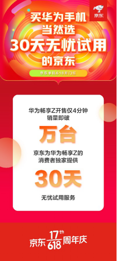 京東618華為勢頭猛！ 華為手機1小時成交額同比增長180%