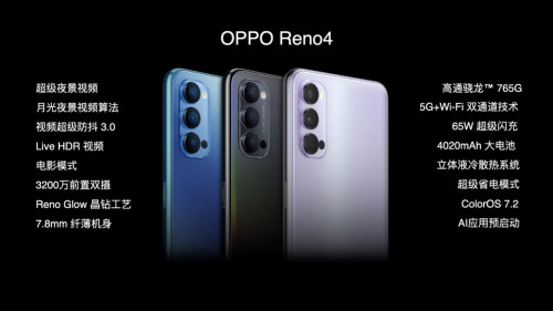 高顏值+大電池，5G視頻手機(jī)OPPO Reno4系列驚喜亮相