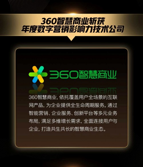 360智慧商業(yè)斬獲2020年金鼠標年度數(shù)字營銷影響力技術公司