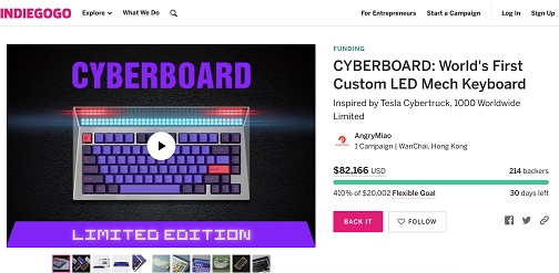 致敬特斯拉 Cybertruck，怒喵產(chǎn)品CYBERBOARD眾籌火爆，超400%認籌