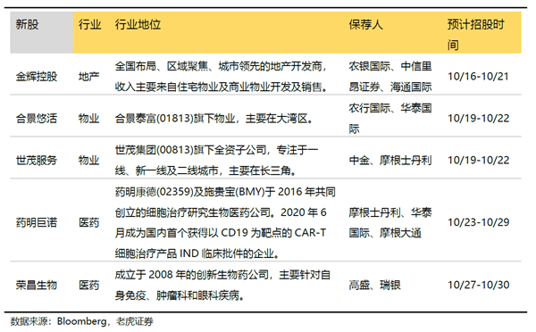 10月物業(yè)、醫(yī)藥新股強勢來襲！老虎證券最高15倍杠桿成港股打新“神器”