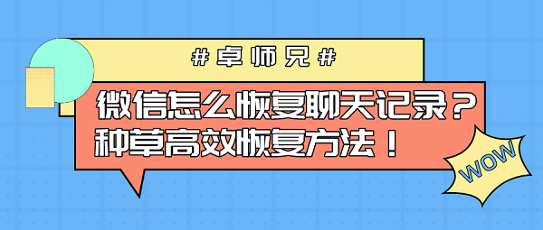 微信怎么恢復(fù)聊天記錄？種草高效恢復(fù)方法！