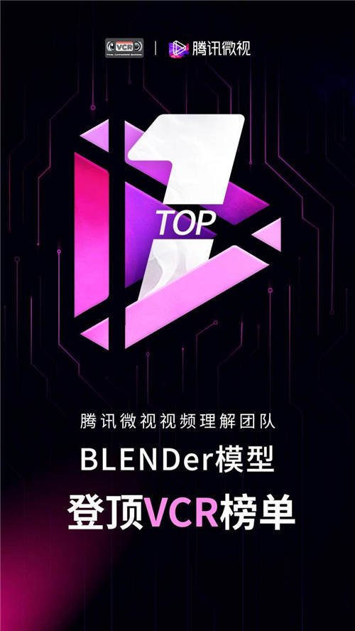 騰訊微視憑BLENDer模型斬獲VCR競賽榜第一