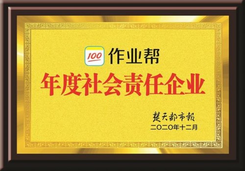 作業(yè)幫入選“年度社會(huì)責(zé)任企業(yè)”