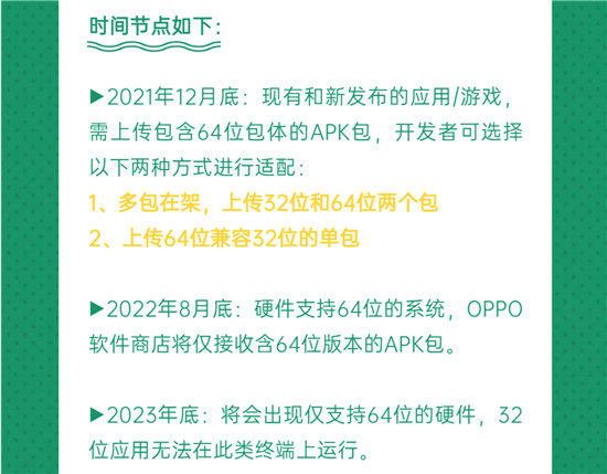 OPPO軟件商店支持64位應(yīng)用上架，開發(fā)者需積極升級64位架構(gòu)