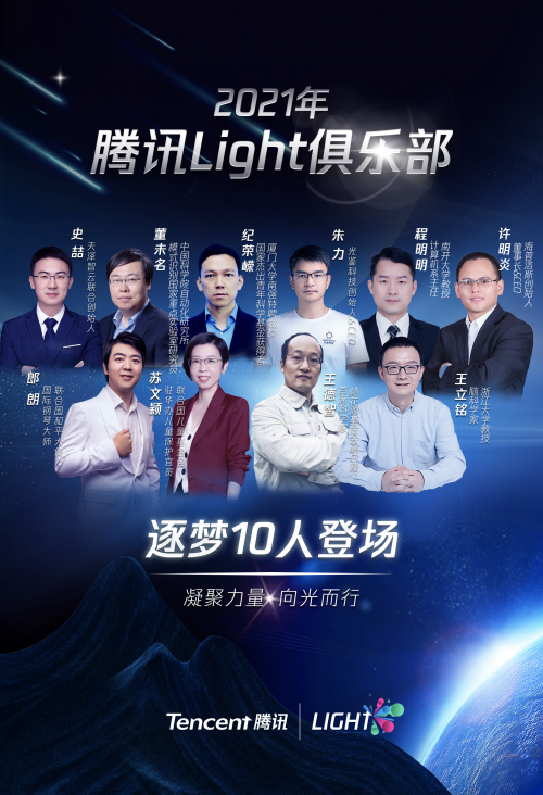 騰訊發(fā)起“Light青年俱樂(lè)部”，首批10位成員涵蓋多維領(lǐng)域