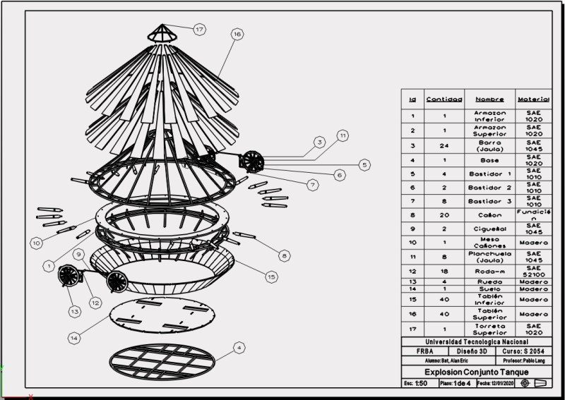 現(xiàn)代與歷史的碰撞：阿根廷學(xué)生應(yīng)用中望3D，技術(shù)重現(xiàn)達(dá)·芬奇“飛碟”坦克原型