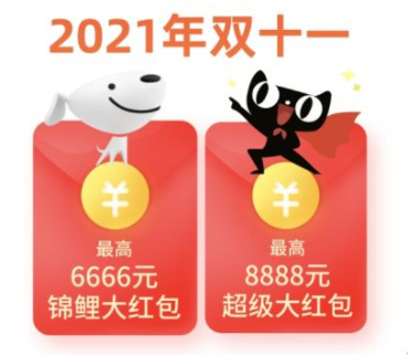 天貓京東2021年雙11最全攻略-必中8888元雙十一紅包怎么搶