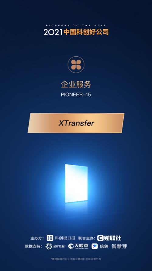 XTransfer榮獲2021中國科創(chuàng)好公司“企業(yè)服務(wù)Pioneer-15”獎(jiǎng)項(xiàng)