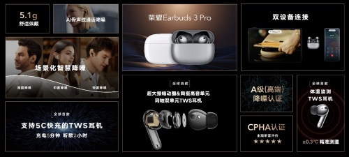 榮耀Earbuds 3 Pro發(fā)布 旗艦音質(zhì)受全球權(quán)威音樂和娛樂媒體billboard公告牌認可