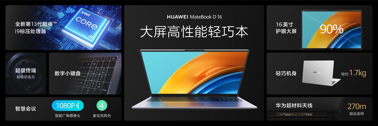 華為Matebook D 16大屏輕薄本新品發(fā)布，最高搭載13代酷睿i9處理器.jpg