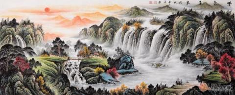 辦公室掛什么畫(huà)風(fēng)水好？畫(huà)家宋唐山水畫(huà)裝飾美景財(cái)運(yùn)旺！