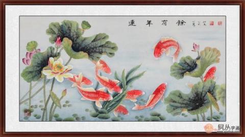 客廳適合掛什么畫 招財(cái)九魚圖讓2019走運(yùn)一整年