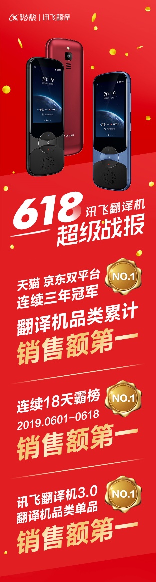 續(xù)寫榮耀！訊飛翻譯機(jī)618連續(xù)18天霸榜第一