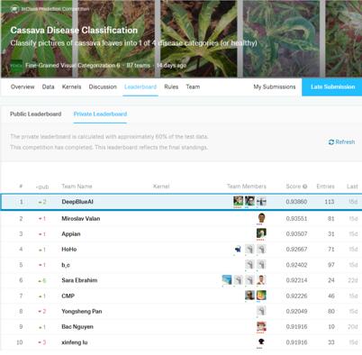 深蘭科技斬獲CVPR 2019 Cassava Disease Classification挑戰(zhàn)賽冠軍