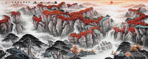 畫(huà)家宋唐《萬(wàn)山紅遍》賞析：生意旺、事業(yè)順、招財(cái)聚寶