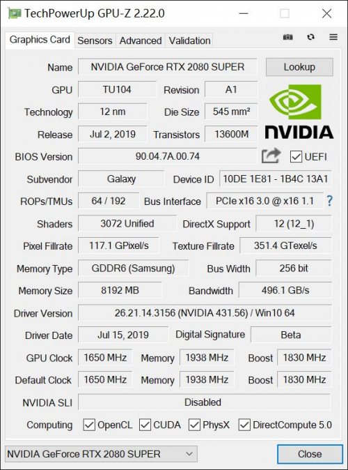 至幀感受，RTX 2080 SUPER芯體驗