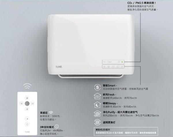 璞美生活綠境風新風機“雙流”制造森空氣