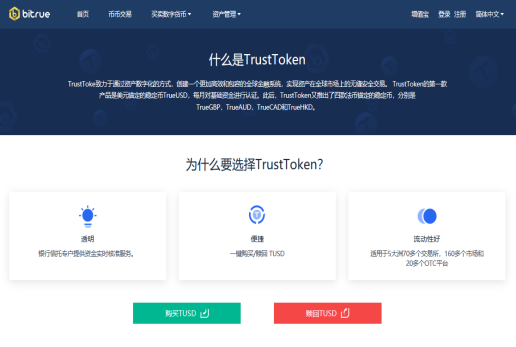 TrustToken與Bitrue合作 ，宣布開通TUSD官網(wǎng)快速購兌通道并即將上線THKD