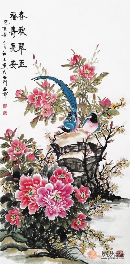 開門玄關(guān)處掛什么畫最吉祥，這三款吉祥花鳥畫拔得頭手