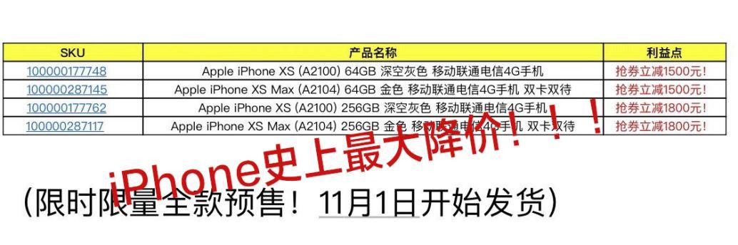 不用等11月11日！現(xiàn)在上京東買 iPhone XS直降1800元