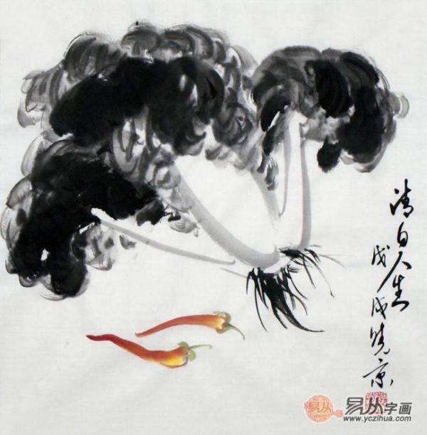 什么畫掛在玄關(guān)寓意好？掛鄭曉京白菜國(guó)畫 擁有好風(fēng)水的家