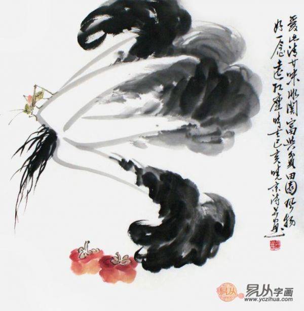 什么畫掛在玄關(guān)寓意好？掛鄭曉京白菜國(guó)畫 擁有好風(fēng)水的家