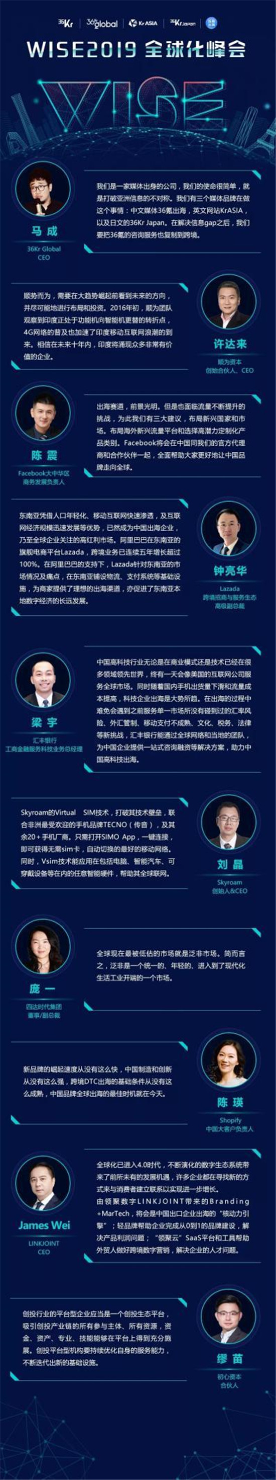 全球化浪潮下，中國企業(yè)出海的機遇與挑戰(zhàn)丨WISE2019全球化峰會