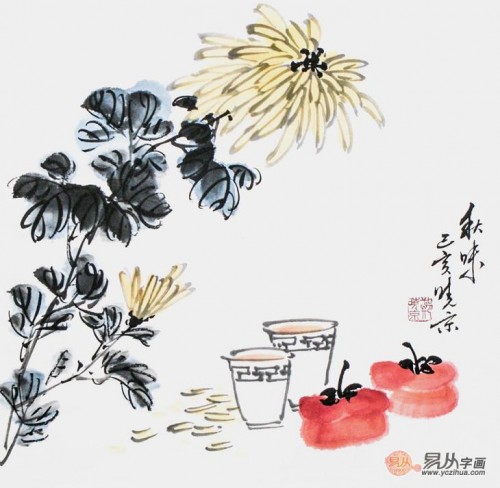 茶樓適合什么掛畫？古典古韻花鳥畫，賞畫品茶環(huán)境佳