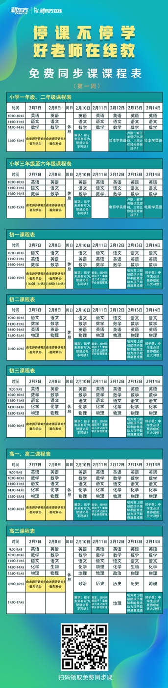 新東方在線免費(fèi)同步課開課 俞敏洪引導(dǎo)家長和孩子共同成長