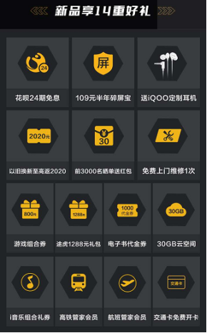 買(mǎi)iQOO 3上天貓超品，購(gòu)機(jī)享14重“壕”禮