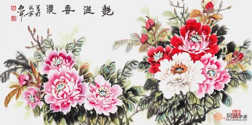 客廳白墻掛什么裝飾畫好，這幾幅花鳥國畫作品最合適了