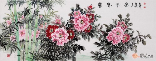 客廳白墻掛什么裝飾畫好，這幾幅花鳥國畫作品最合適了