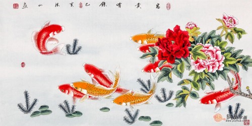 客廳白墻掛什么裝飾畫好，這幾幅花鳥國畫作品最合適了