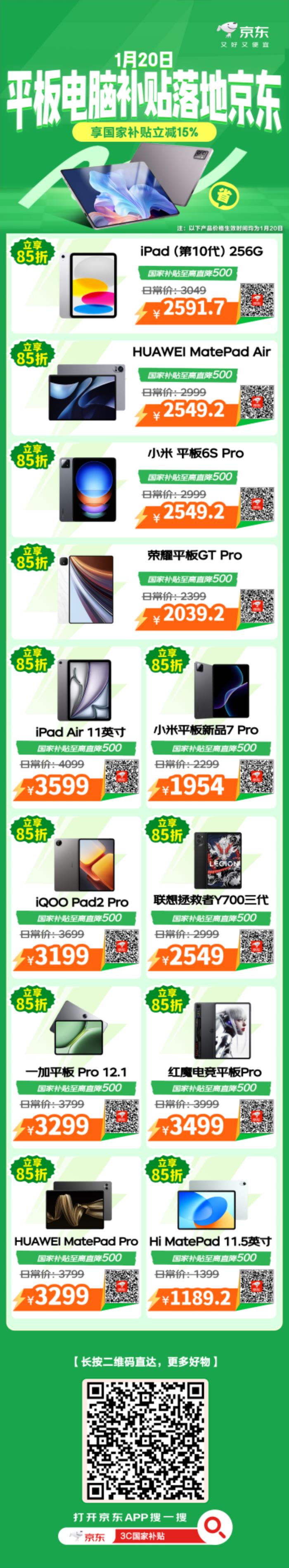 來京東購iPad也能享國補(bǔ) iPad（第10代）到手價(jià)只要2591元